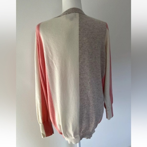 Pure Collection Boyfriend Fit Colour Block Cashmere Sz Us 18 *K18 - Picture 4 of 5